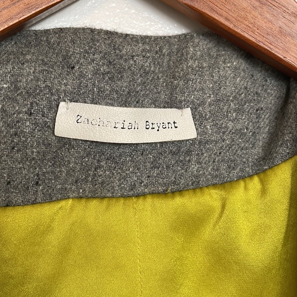 Zachariah Bryant heirloom wool vest with lime green silk lining in XS. - Picture 3 of 5